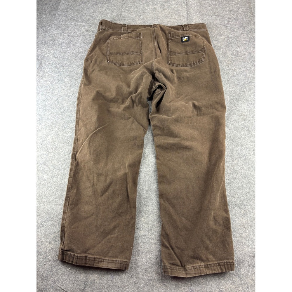 Helix Mens Relaxed Straight Leg Khaki Workwear Cotton Twill Utility Pants 36x32